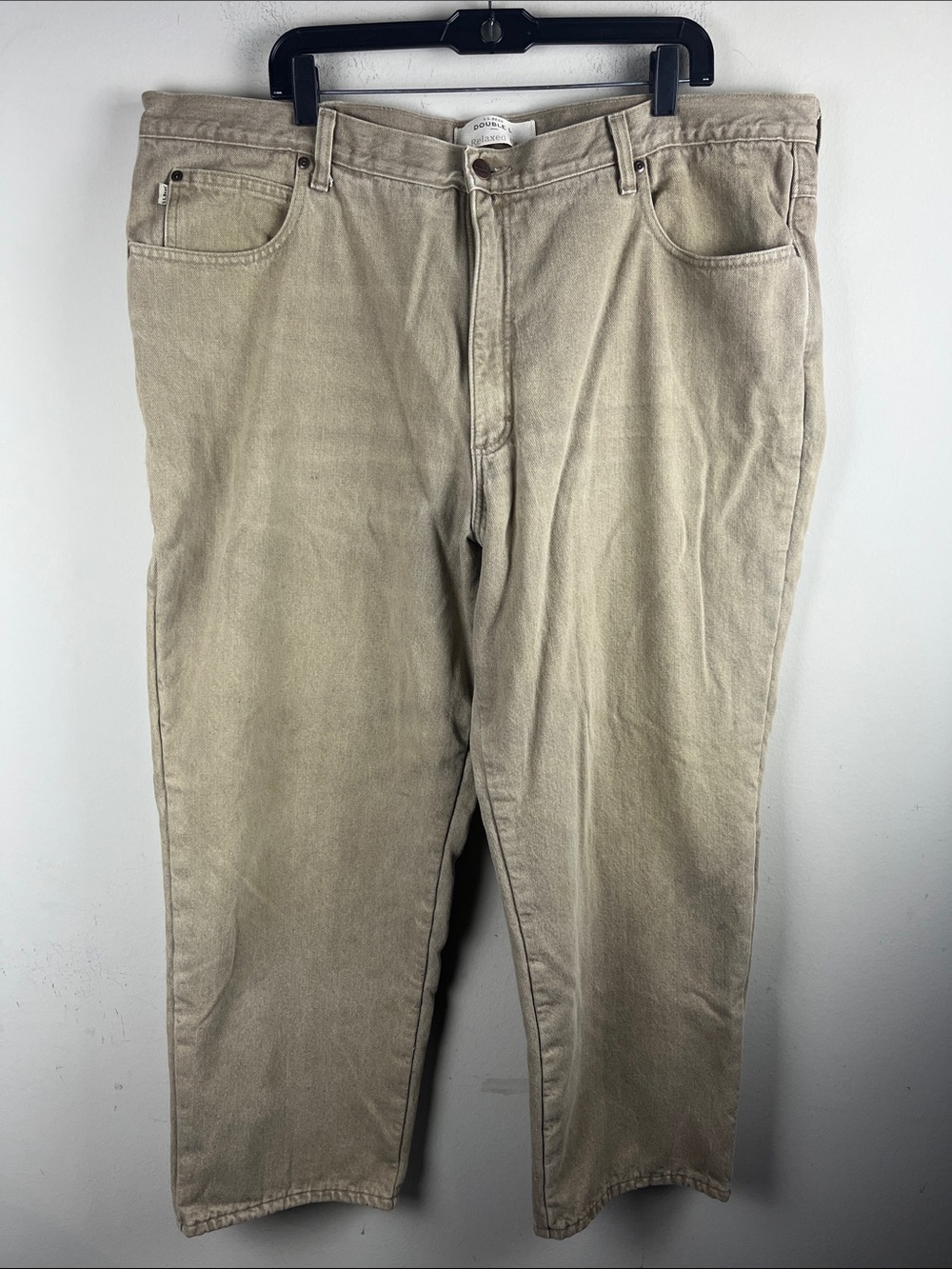 L.L. Bean Double L Men's 44x30 Khaki Pants Relaxed Fit Cotton Chino Casual